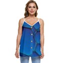 Background Colour Template Contrast Casual Spaghetti Strap Chiffon Top View1