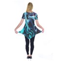 Nature Water Wave Architecture Short Sleeve Tunic  View2