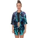 Nature Water Wave Architecture Open Front Chiffon Kimono View1