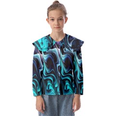 Nature Water Wave Architecture Kids  Peter Pan Collar Blouse by Salmanaz77
