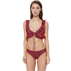 Drops Water Drops Trypophobia Low Cut Ruffle Edge Bikini Set by Salmanaz77