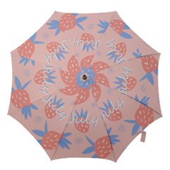 July Summer Strawberry Pink Berry Hook Handle Umbrellas (medium) by Grandong