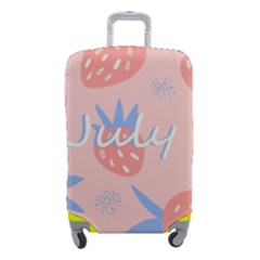 July Summer Strawberry Pink Berry Luggage Cover (small) by Grandong