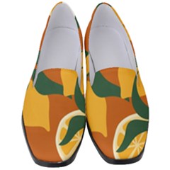 Lemon Citrus Fruit Summer Painting Drawing Women s Classic Loafer Heels by Grandong