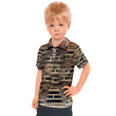 Textures Brown Wood Kids  Polo T-shirt by anzea