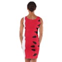 Watermelon Black Green Melon Red Wrap Front Bodycon Dress View2