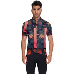 Tech Technology Pattern Men s Short Sleeve Cycling Jersey by Salmanaz77