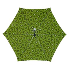 Kiwi Fruit Pattern Green Background Automatic Folding Umbrella With Case (small) by Paksenen