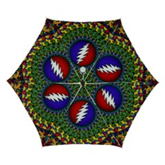 Grateful Dead Bear Pattern Automatic Folding Umbrella With Case (small) by Maspions