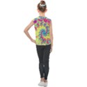 Fractal Spiral Abstract Background Vortex Yellow Kids  Mesh Tank Top View2