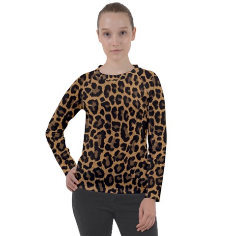 Tiger Skin Art Pattern Women s Long Sleeve Raglan T-shirt by Ket1n9