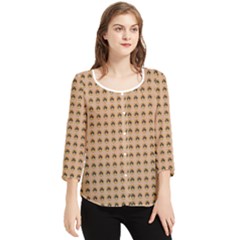 Olimedbege Chiffon Quarter Sleeve Blouse by snowwhitegirl