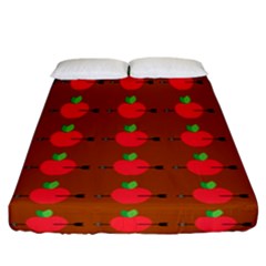 Apple Arrow Pattern Design Drawing Fitted Sheet (california King Size) by Proyonanggan