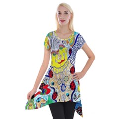 Supersonic Ladybug Angel Power Short Sleeve Side Drop Tunic by chellerayartisans