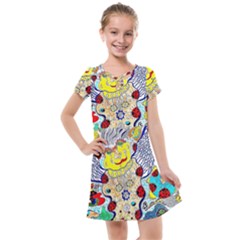 Supersonic Ladybug Angel Power Kids  Cross Web Dress by chellerayartisans