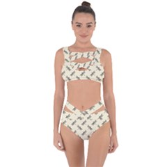 Dragonfy Insect Pattern Bandaged Up Bikini Set  by Maspions