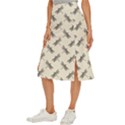 Dragonfy Insect Pattern Midi Panel Skirt View2