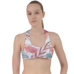 Feathers, Boho, Cute, Feather, Pastel Criss Cross Racerback Sports Bra by kyorashop23