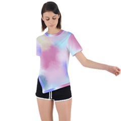 Pastel Ballons, Ballons, Asymmetrical Short Sleeve Sports T-shirt by kyorashop23