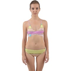 Pastel, Butterfly, Spring, Stripes, Wrap Around Bikini Set by kyorashop23