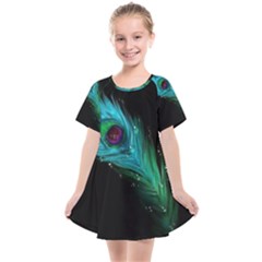 Shree Krishna, Feather, Lord, Rainbows Kids  Smock Dress by kyorashop23