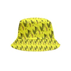 Fern Pattern 2 Yellow Inside Out Bucket Hat (kids) by snowwhitegirl