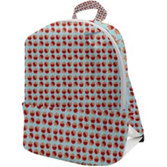 Kawaii Jam Pattern Aqua Zip Up Backpack by snowwhitegirl