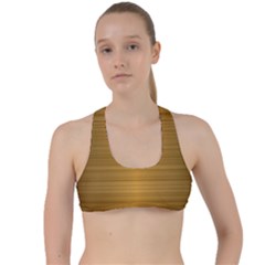 Gold, Desenho, Golden, Metal, Shiny, Criss Cross Racerback Sports Bra by kyorashop23