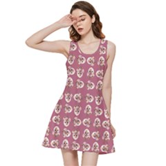 Whimsy Chickens Pattern Inside Out Racerback Dress by dflcprintsclothing