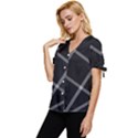 Stripes, Zigzag, Surface, Pattern, Bow Sleeve Button Up Top View2