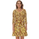 Whimsy Chickens Pattern (AI) Shoulder Cut Out Zip Up Dress View1