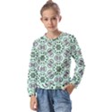 Texture Dots Pattern Kids  Long Sleeve T-Shirt with Frill  View1