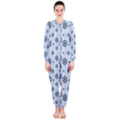 Snowflakes Winter Christmas Onepiece Jumpsuit (ladies) by anzea