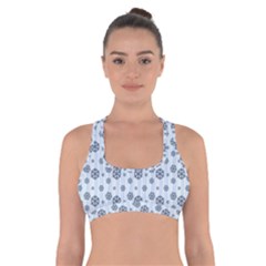Snowflakes Winter Christmas Cross Back Sports Bra by anzea