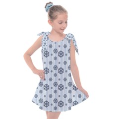 Snowflakes Winter Christmas Kids  Tie Up Tunic Dress by anzea