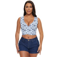 Snowflakes Winter Christmas Women s Sleeveless Wrap Top by anzea
