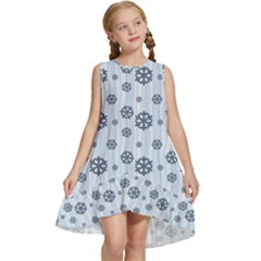 Snowflakes Winter Christmas Kids  Frill Swing Dress by anzea