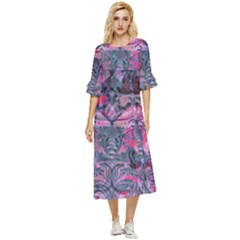 Alien Architecture Ii Double Cuff Midi Dress by MRNStudios