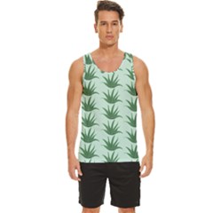 Aloe Plants Pattern Scrapbook Men s Wide Collar Tank Top by anzea