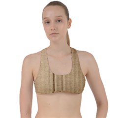 Brown Cardboard Texture Macro, Cardboard, Cardboard Criss Cross Racerback Sports Bra by kyorashop23