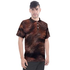 Brown Wool Texture Men s Polo T-shirt by kyorashop23
