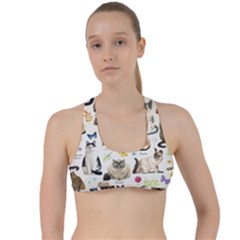 Cats, All, Collage, Cat Criss Cross Racerback Sports Bra by kyorashop23