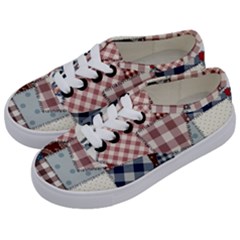 Cloth Patches Texture Macro, Patches Of Cloth Kids  Classic Low Top Sneakers by kyorashop23