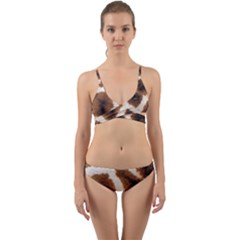 Giraffe Skin Texture Wrap Around Bikini Set by kyorashop23