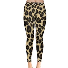 Jaguar Skin Texture, Jaguar Wool Texture, Yellow Inside Out Leggings by kyorashop23