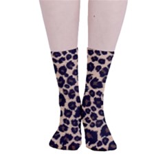 Jaguar Skin Texture, Jaguar Wool Texture, Yellow Smooth Crew Length Tube Socks by kyorashop23