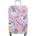 Beautiful Cute Animals Pattern Pink Luggage Cover (Large) View1