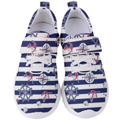 Seamless Marine Pattern Women s Velcro Strap Shoes by Ket1n9