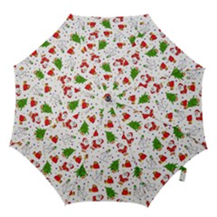 Christmas Pattern  Trees Santa Hook Handle Umbrellas (medium) by Maspions