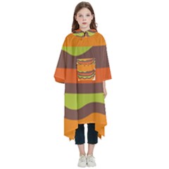 Hamburger Kids  Hooded Rain Ponchos by anzea